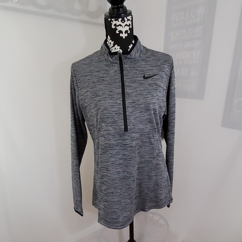 NWT Nike dri-fit 3/4 zip pullover top size Lg